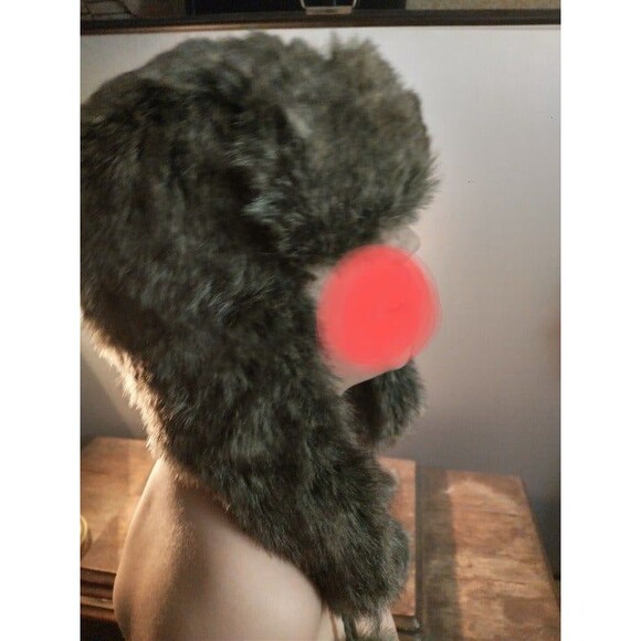 Faux Fur Trapper Hat with Pom Poms - Picture 4 of 4